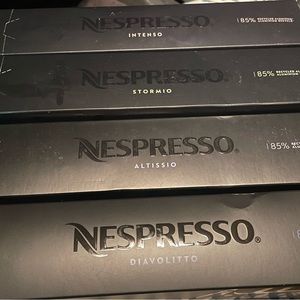 Nespresso ~ 4 different boxes unopened 10 capsules each.